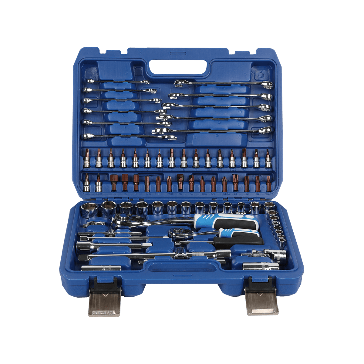 78 st 1/2''&1/4'&'3/8'' Drive Socket Set Spärrnyckelhandtagssats Automotive Tool Kit Autoreparationsverktyg