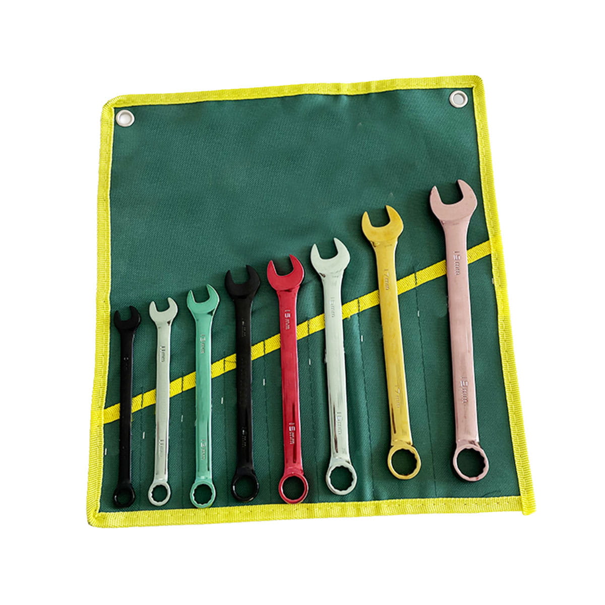 Färgkombinationsskiftnycklar Set för dubbla ändamål med öppen skiftnyckel rörlig skiftnyckel Handverktyg